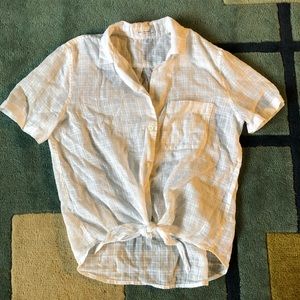 Equipment cropped collared shirt size XS
